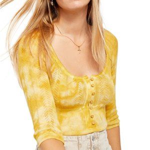 Free People Rory Tie-Dye Henley Top